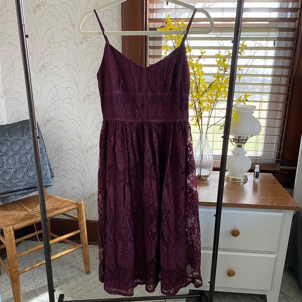 Beautiful lace burgundy dress